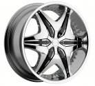 The Akuza Bigg Papi chrome with the black inserts is a wonderful wheel to have. When you wake up in the morning you will love to see this wheel on your vehicle. This wheel has a deep lip with the rivets to accent the wheel and with the full face wheel will blind you with all the beauty it gives off when the sun hits it.